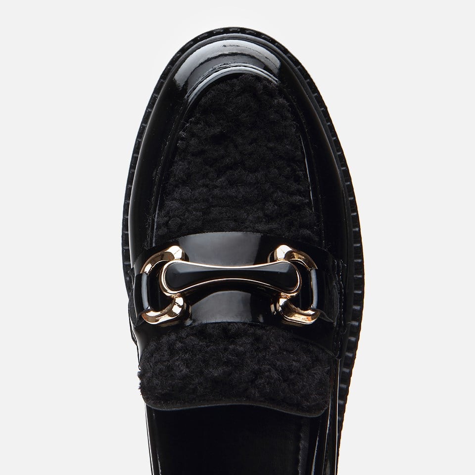 Kadın Siyah Mary Jane Tokalı Loafer