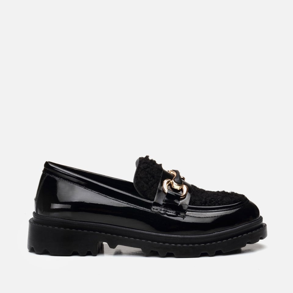 Kadın Siyah Mary Jane Tokalı Loafer