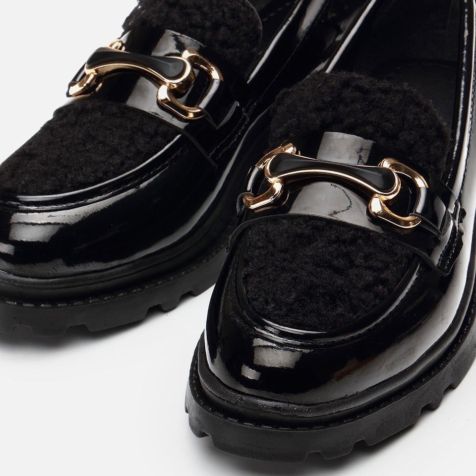 Kadın Siyah Mary Jane Tokalı Loafer