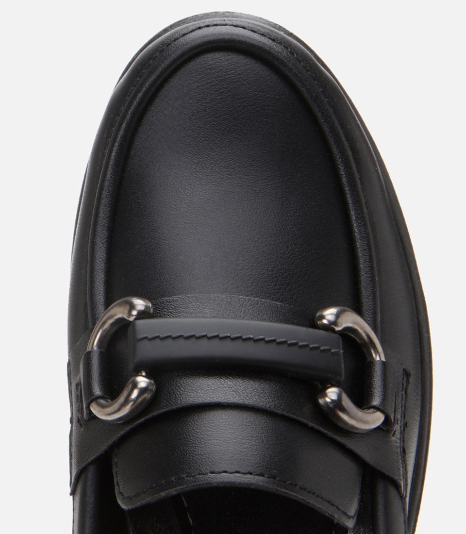 Kadın Siyah Tokalı Günlük Loafer