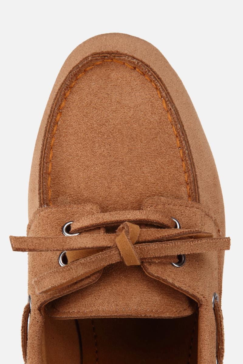 Kadın Taba Süet Bağcıklı Loafer
