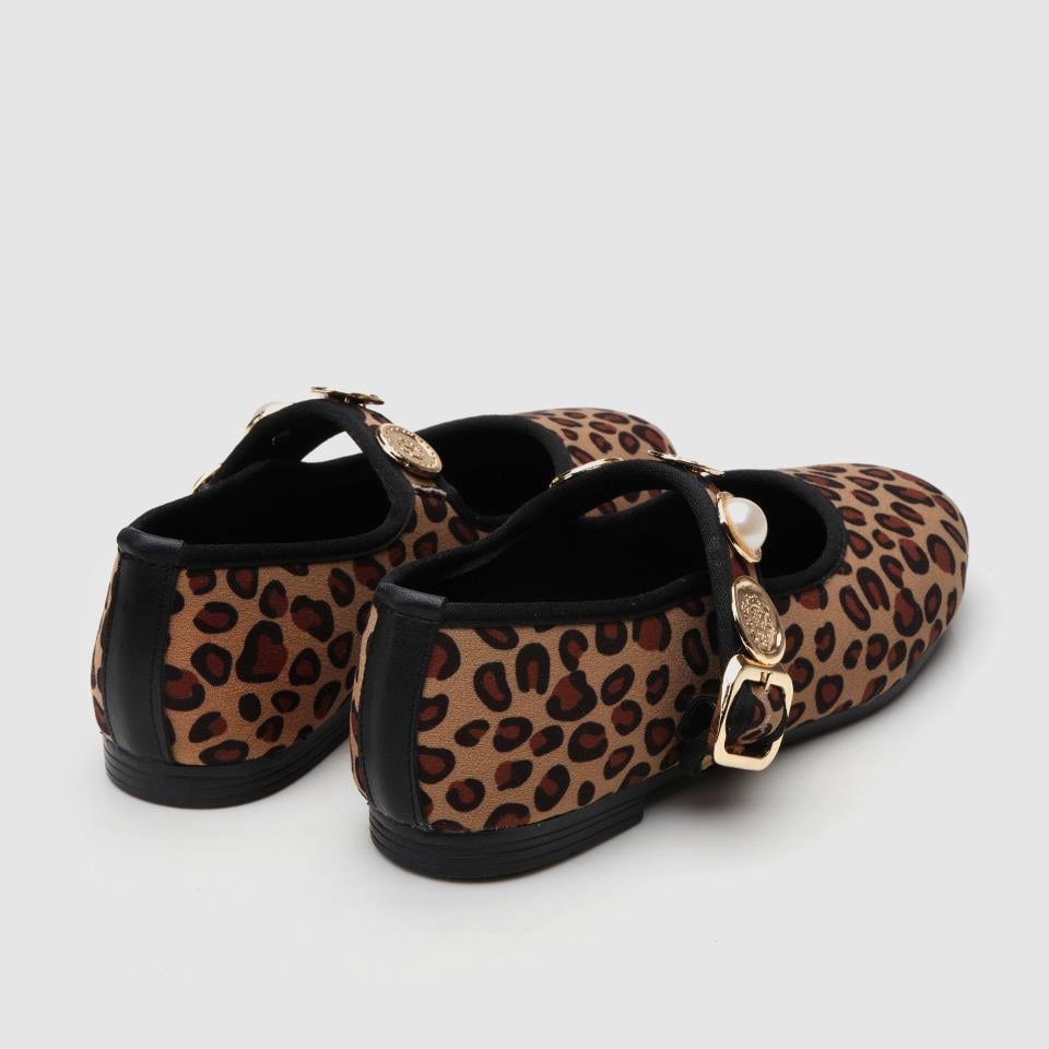 Peluş Leopar Taşlı Kadın Babet