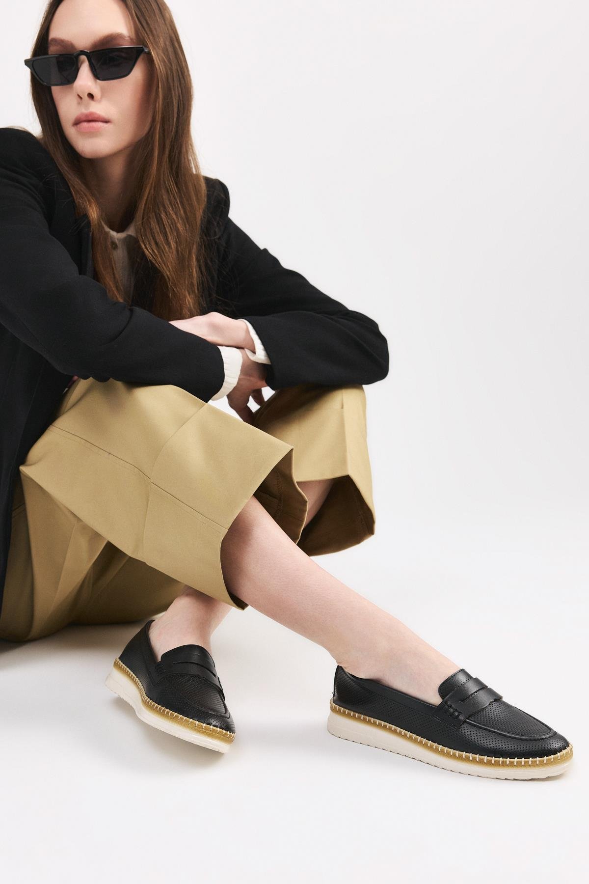 Siyah Kadın Loafer