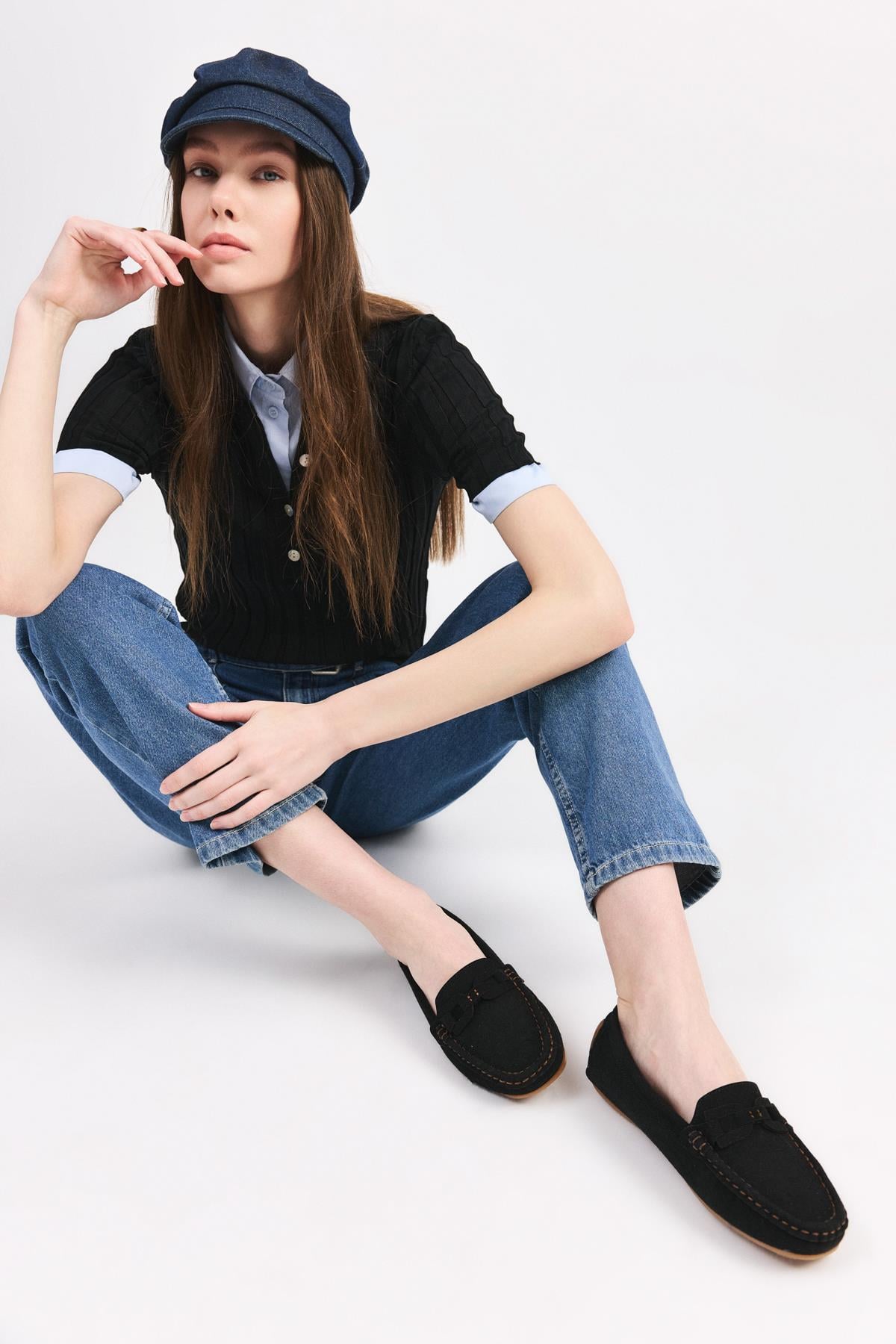 Siyah Kadın Loafer