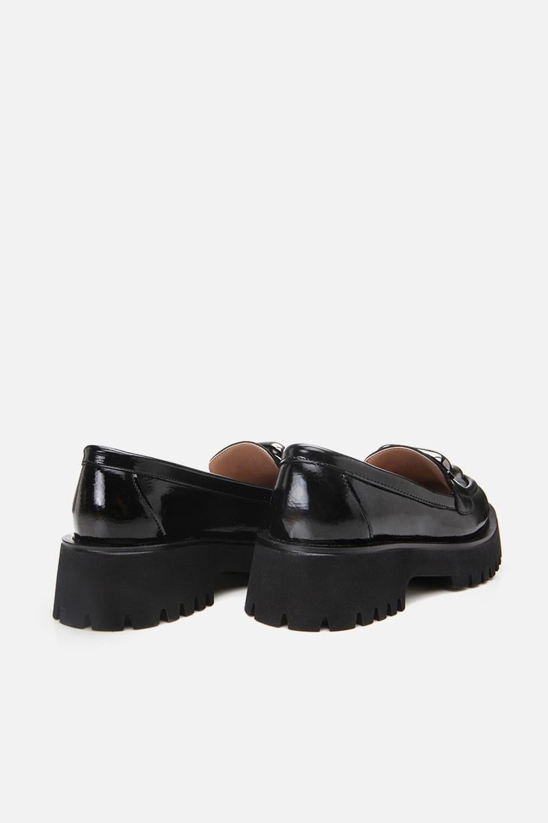 Siyah Tokalı Kadın Loafer