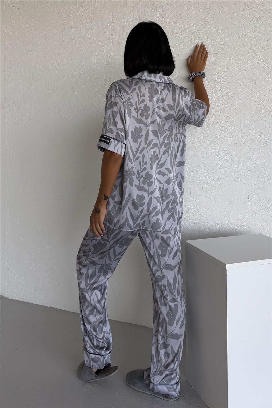 Colori Del Mondo Saten Kısa Kol Pantolon Pijama Takımı CDM2141