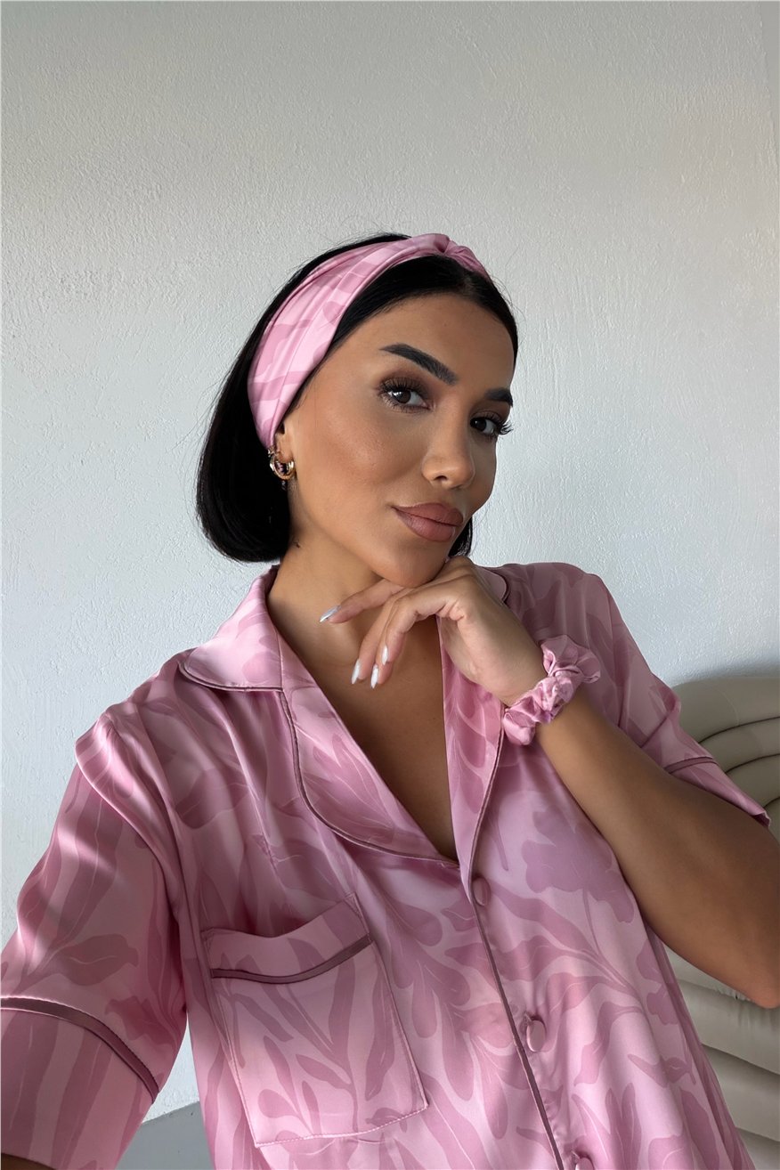 Colori Del Mondo Saten Kısa Kol Pantolon Pijama Takımı CDM1502