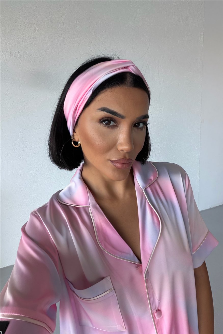 Colori Del Mondo Saten Kısa Kol Pantolon Pijama Takımı CDM2381