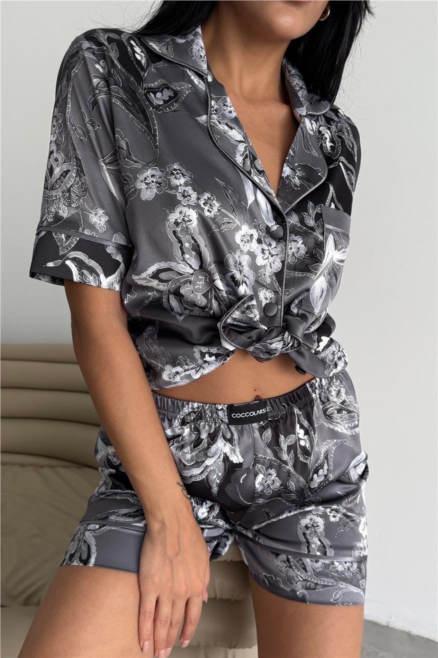 Colori Del Mondo Saten Kısa Pijama Takımı CDM2134