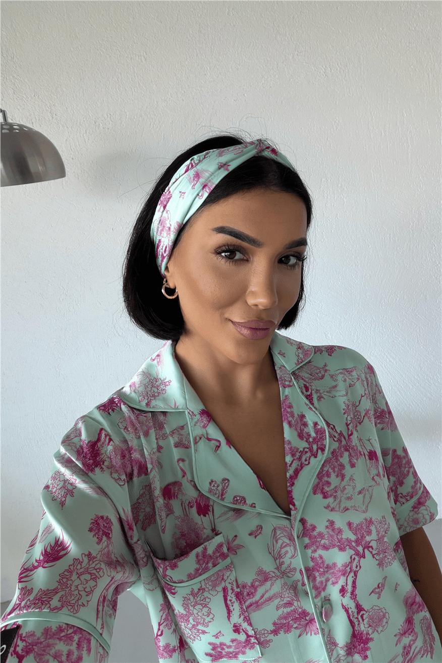 Colori Del Mondo Saten Kısa Pijama Takımı BCDM2378