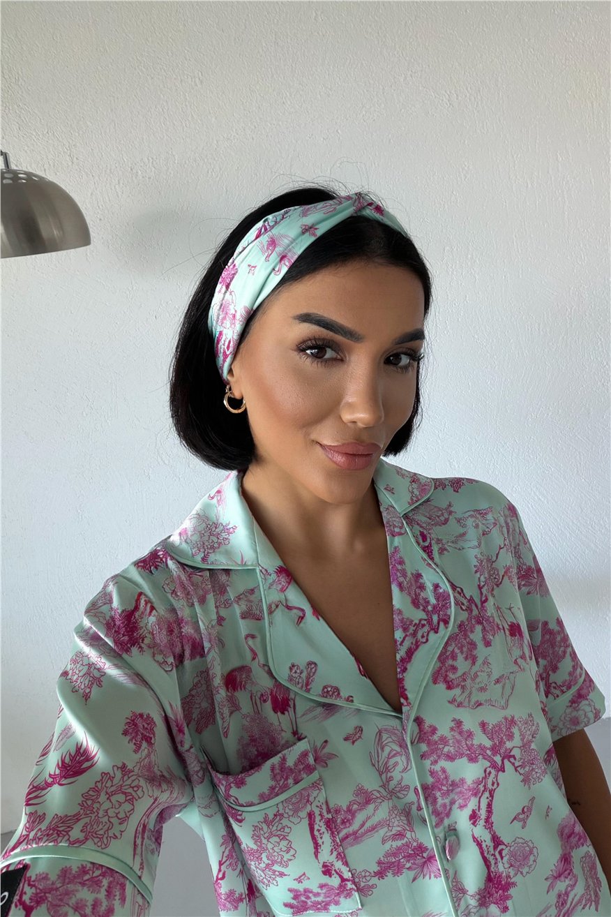 Colori Del Mondo Saten Kısa Pijama Takımı BCDM2378