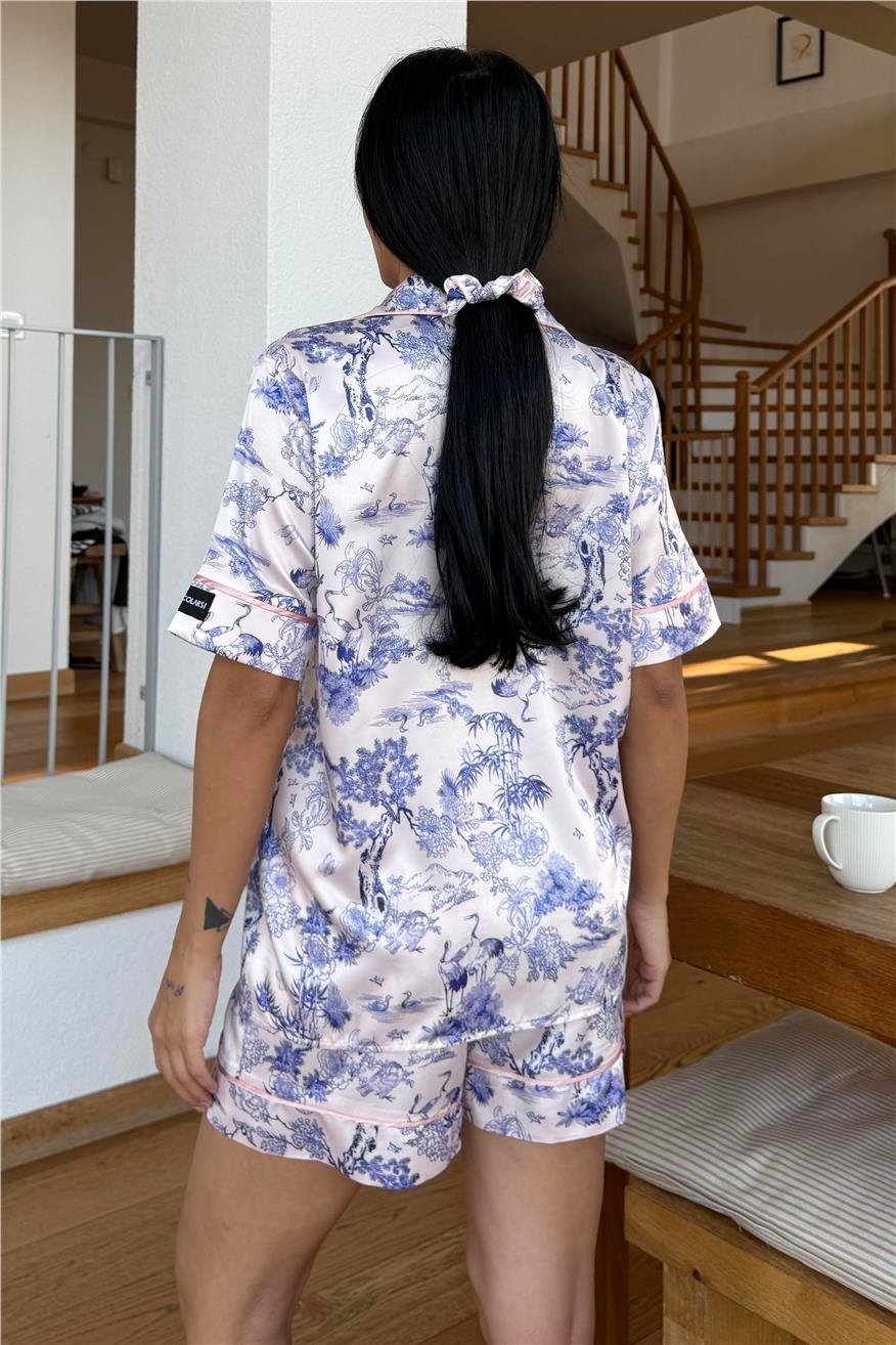 Colori Del Mondo Saten Kısa Pijama Takımı CDM1614