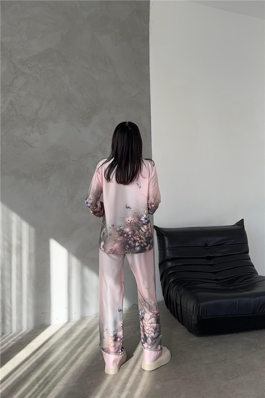 Corso D'acqua Saten Üçlü Pijama Takımı CDK20