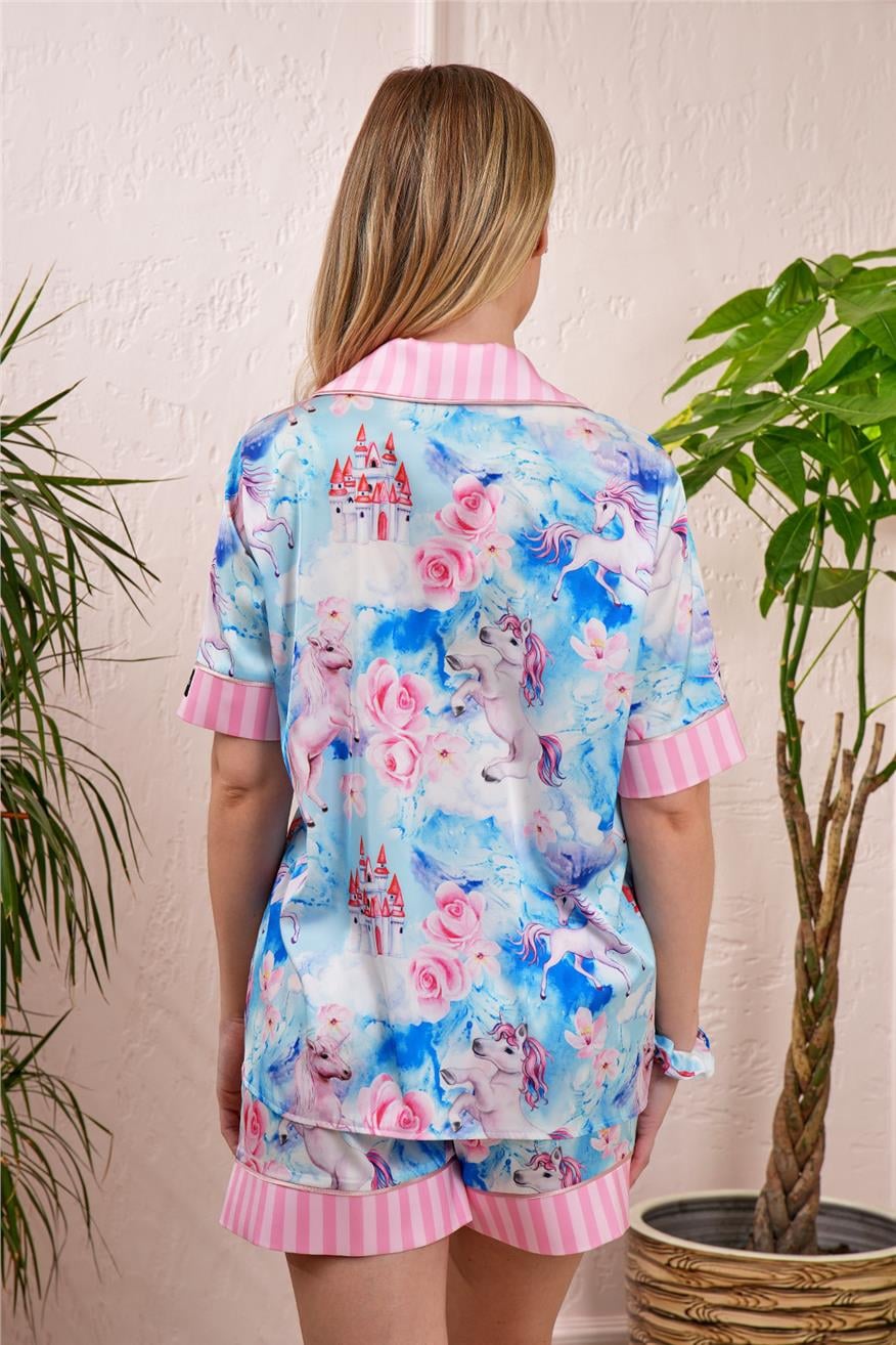 Vera Fansatia Saten Kısa Pijama Takımı VFK0202