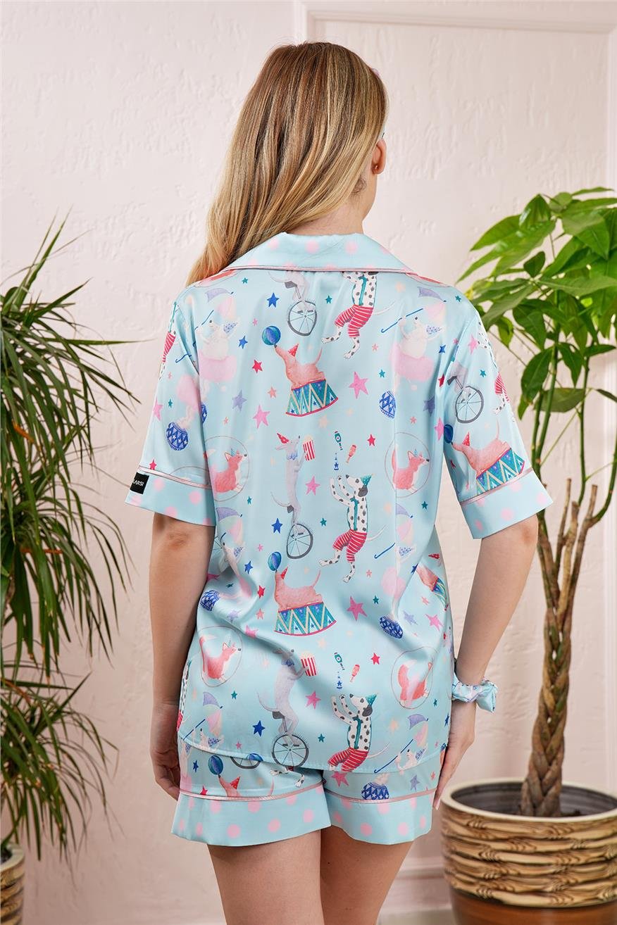 Vera Fansatia Saten Kısa Pijama Takımı VFK0302
