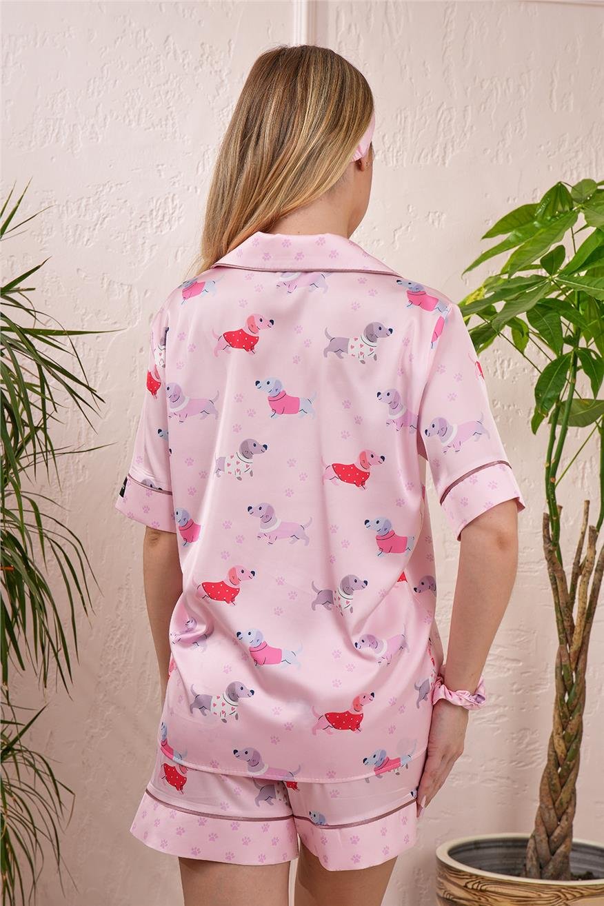 Vera Fansatia Saten Kısa Pijama Takımı VFK0105
