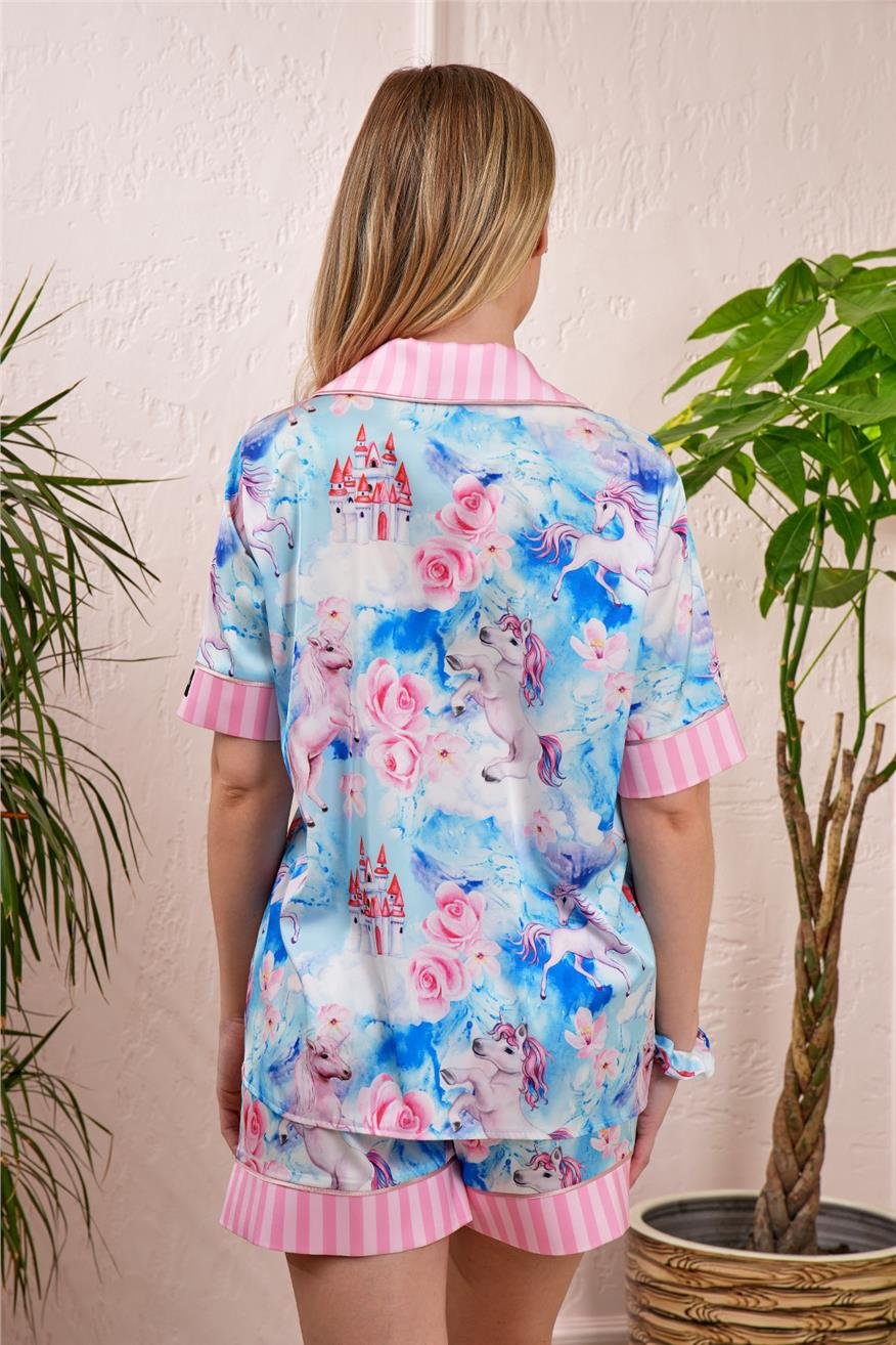 Vera Fansatia Saten Kısa Pijama Takımı VFK0202