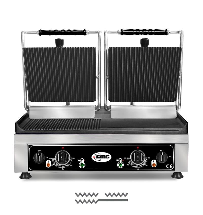 GMG KG 5530 DEG Tost Makinesi Alt Yüzey Yarı Oluk, Üst Yüzey Oluklu