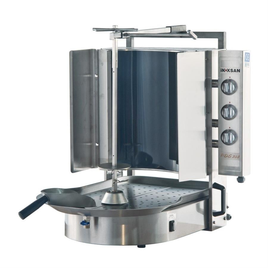 İnoksan-6 Radyanlı Robax Camlı Alttan Motorlu Döner Ocağı (INO-PDG300)