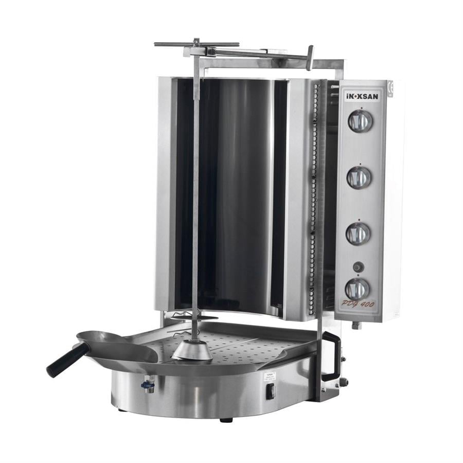 İnoksan-8 Radyanlı Robax Camlı Alttan Motorlu Döner Ocağı (INO-PDG400)