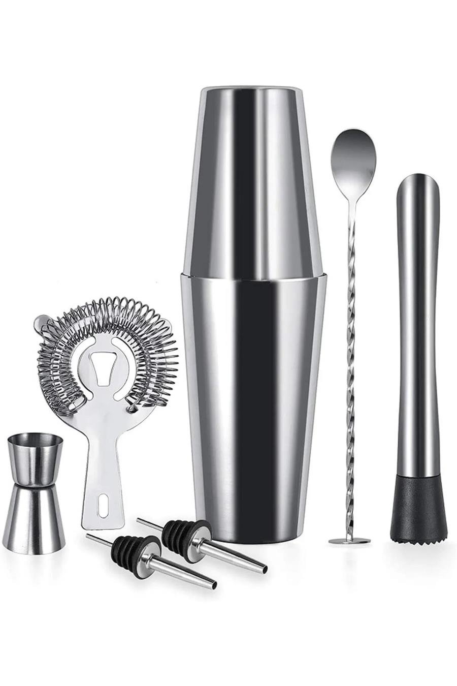 Vosco 7 Parça Avantajlı Kokteyl Set Boston Shaker (750Ml)