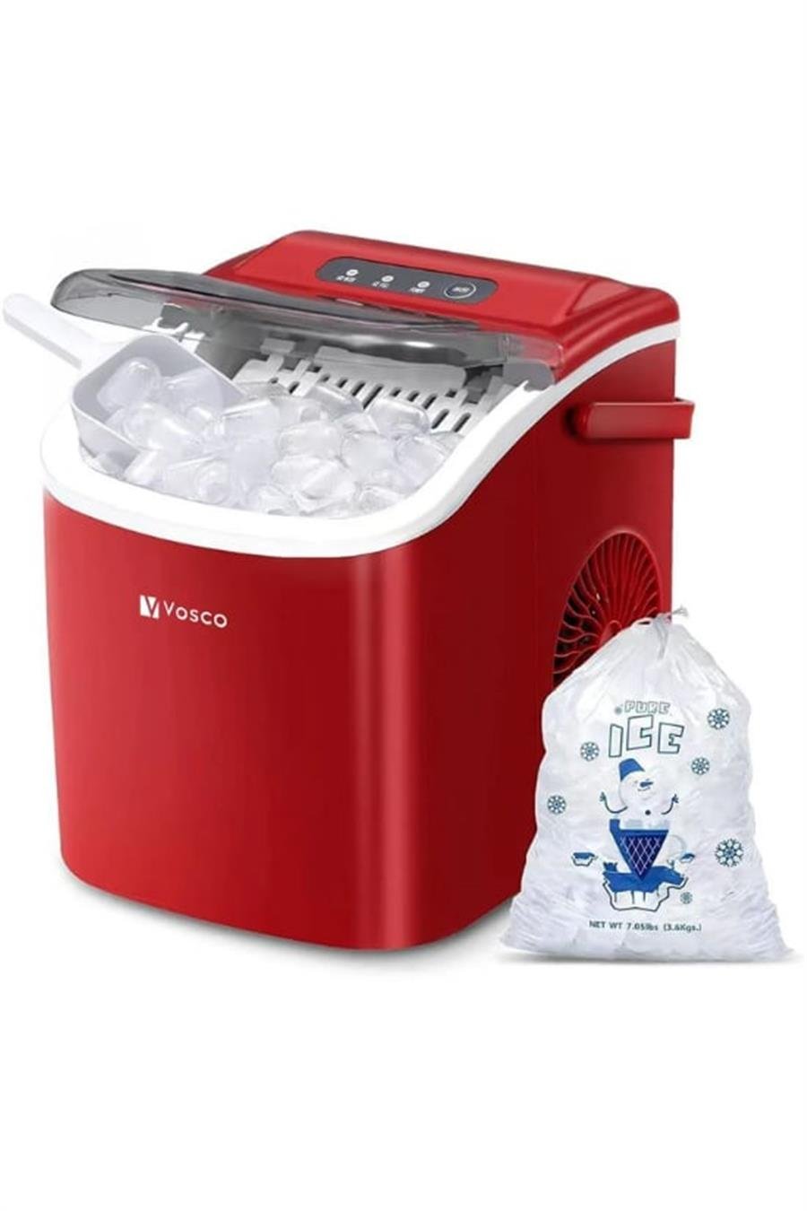 Vosco VHZB-12HK Eko Set Üstü Buz Makinesi 12 Kg Kırmızı