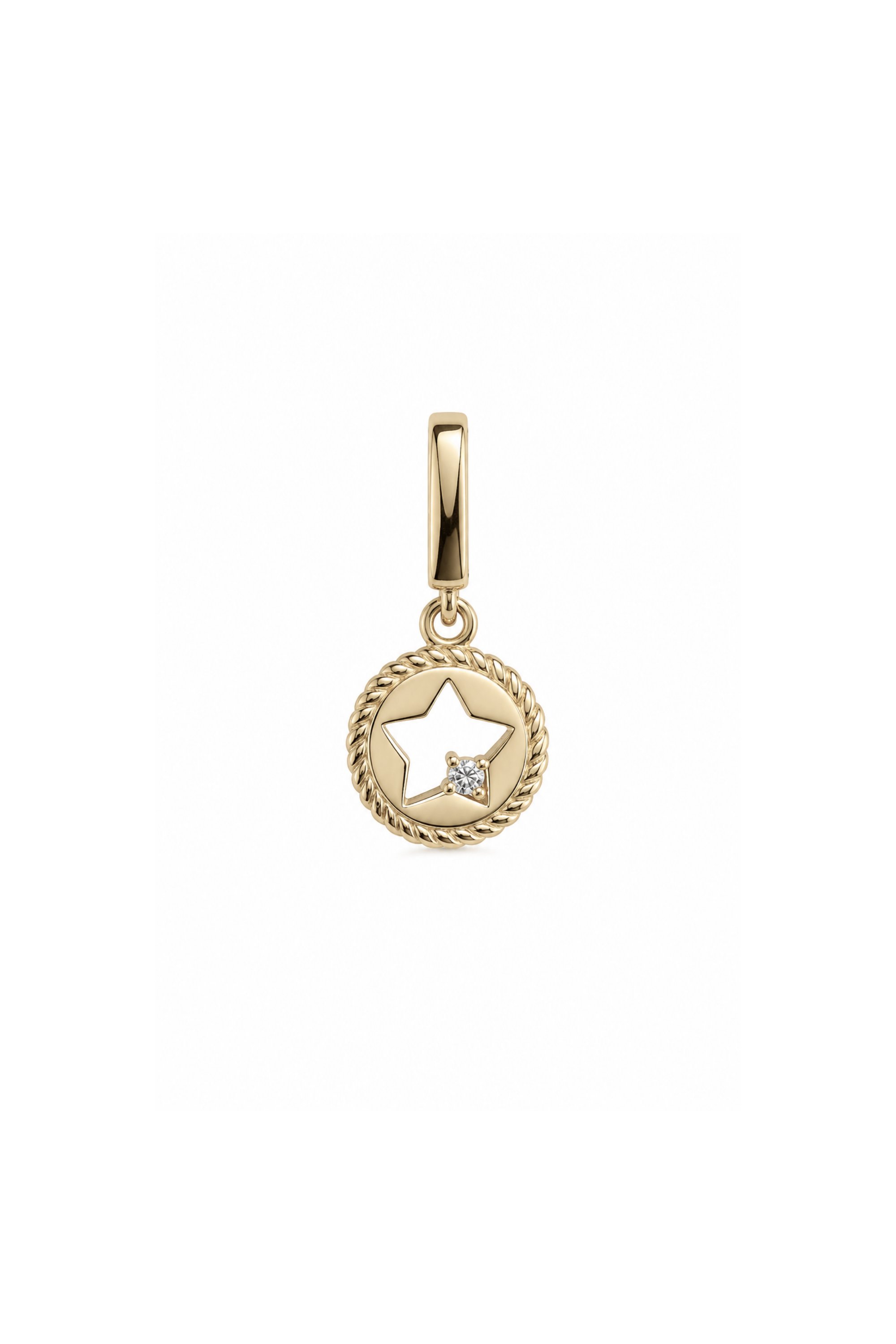 Burgu Çerçeand Stone Yıldız Charm Pendant