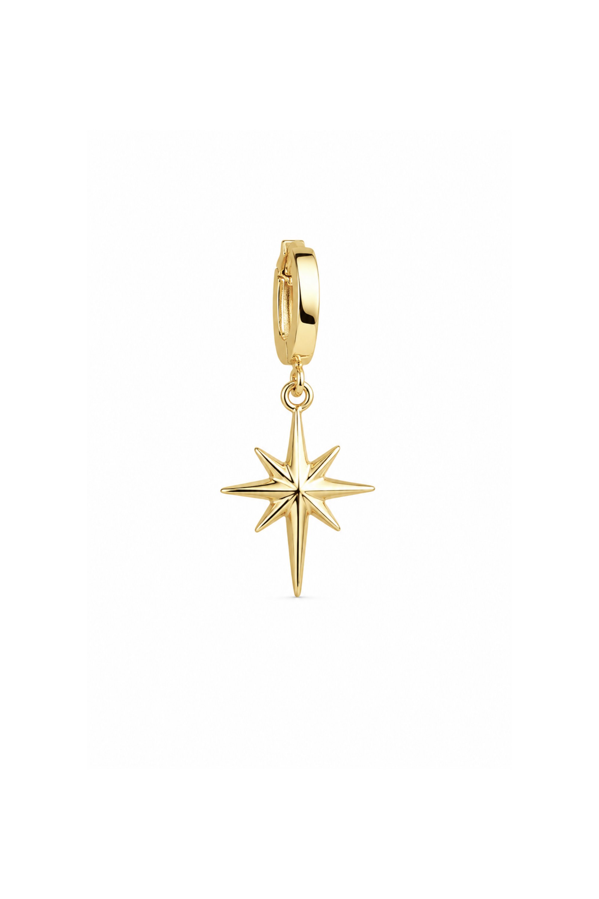 Shine Kutup Yıldızı Oval Kilitli Charm Pendant