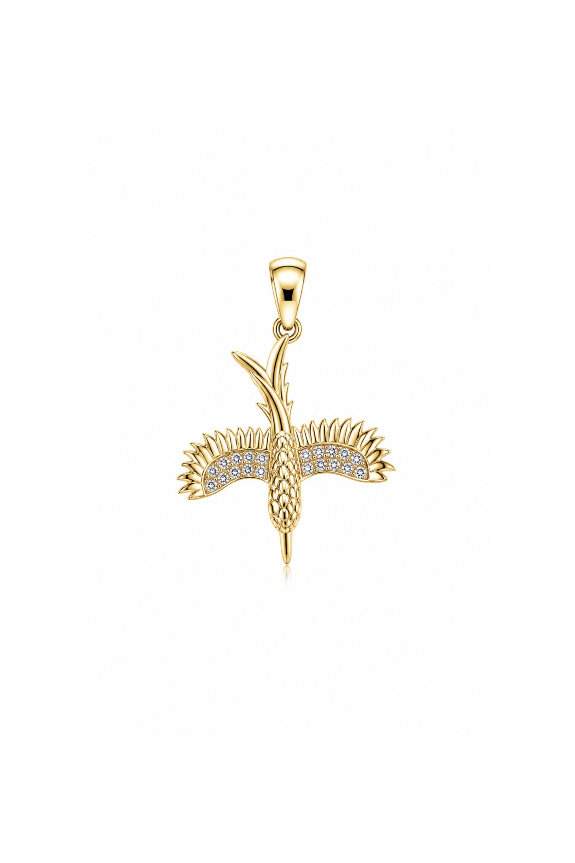 Taşlı Flying Bird Kolye Ucu