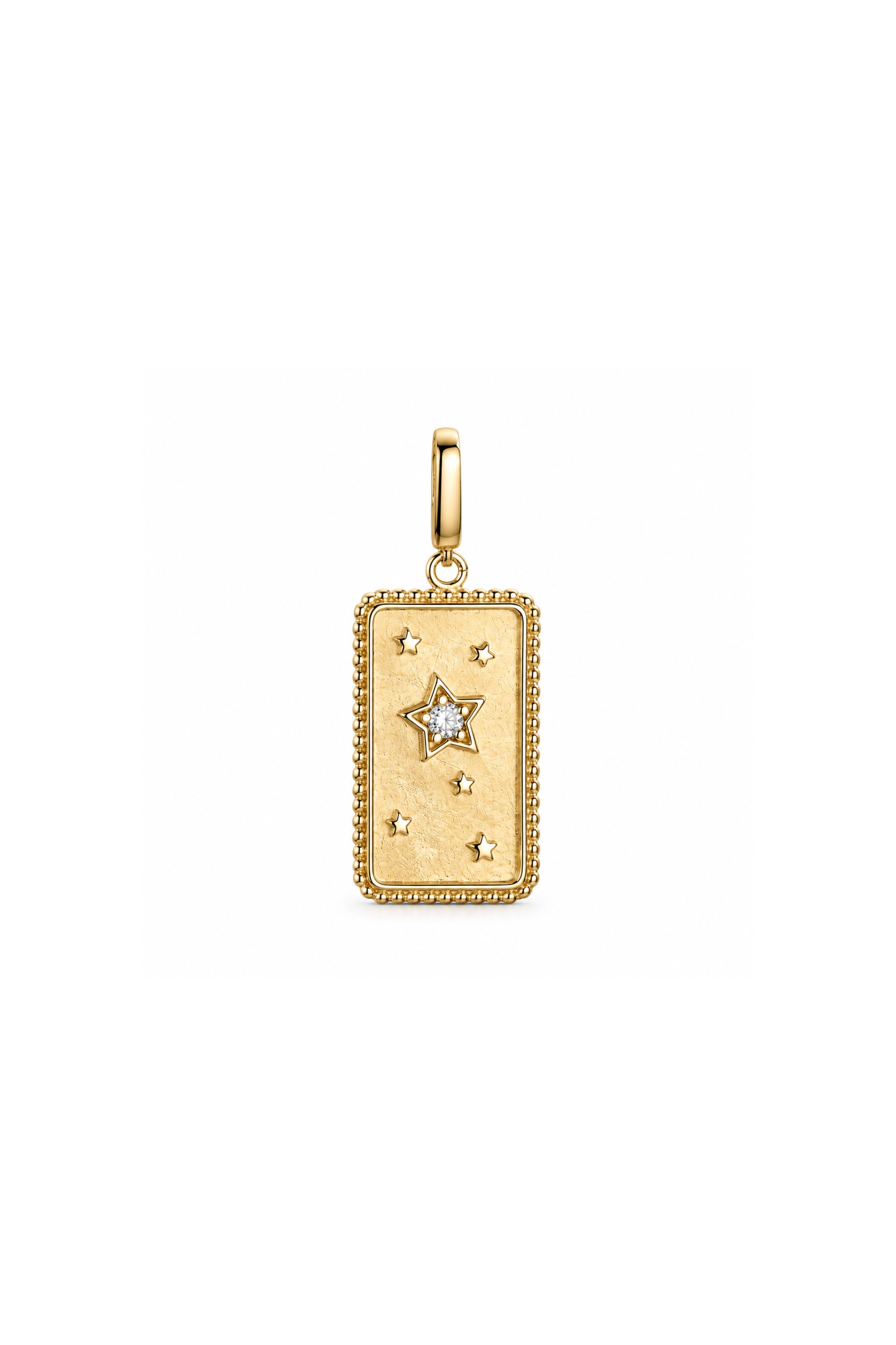 Stone Yıldız Heritage Dikdörtgen Kilitli Charm Pendant