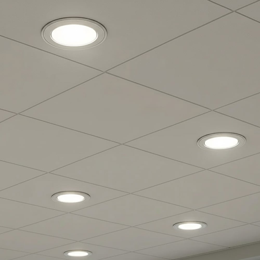 0202-15Y Sıva Altı LED Panel Camlı Yuvarlak 6500K