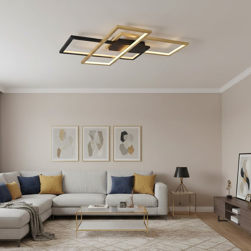 4158-1-20 Square 3'Lü Plafonyer Eskitme