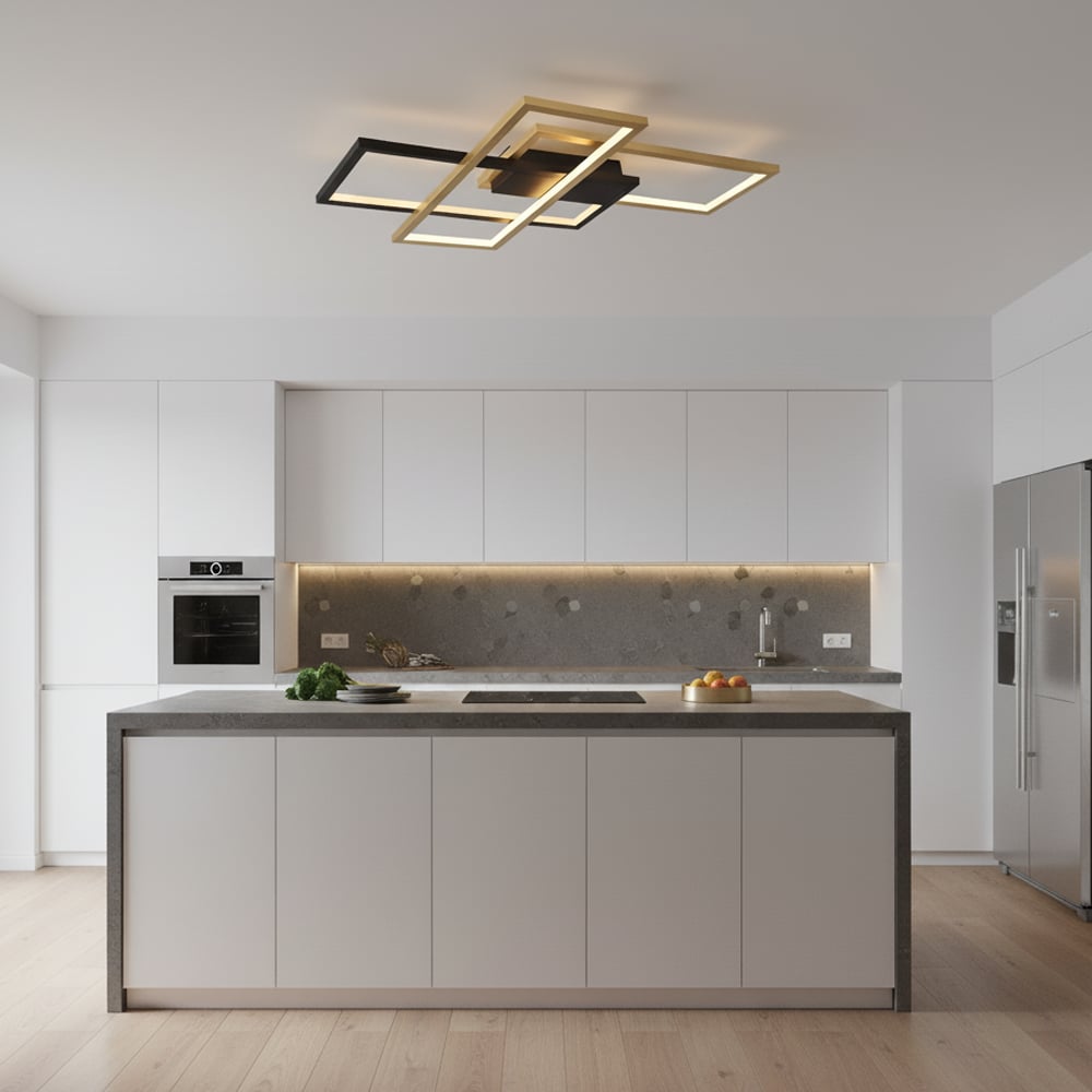 4158-1-20 Square 3'Lü Plafonyer Eskitme