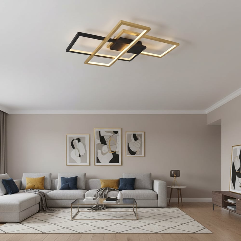 4158-1-20 Square 3'Lü Plafonyer Eskitme