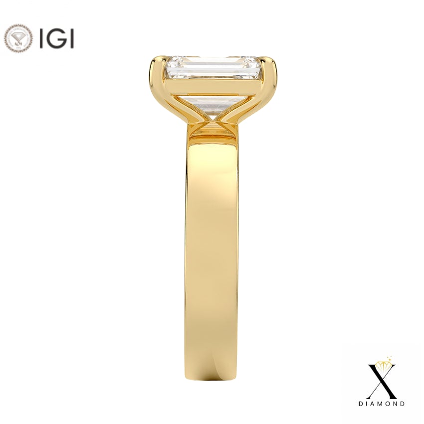 2.00 karat F Vvs2 Baget pırlanta tektaş yüzükXDiamondYüzükler