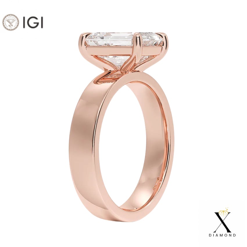 2.00 karat F Vvs2 Baget Tektaş pırlanta yüzükXDiamondYüzükler