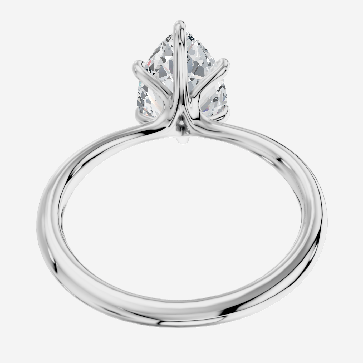 Cybele Damla Yuvarlak Kesim Laboratuvar Pırlanta Yüzük | X Diamond