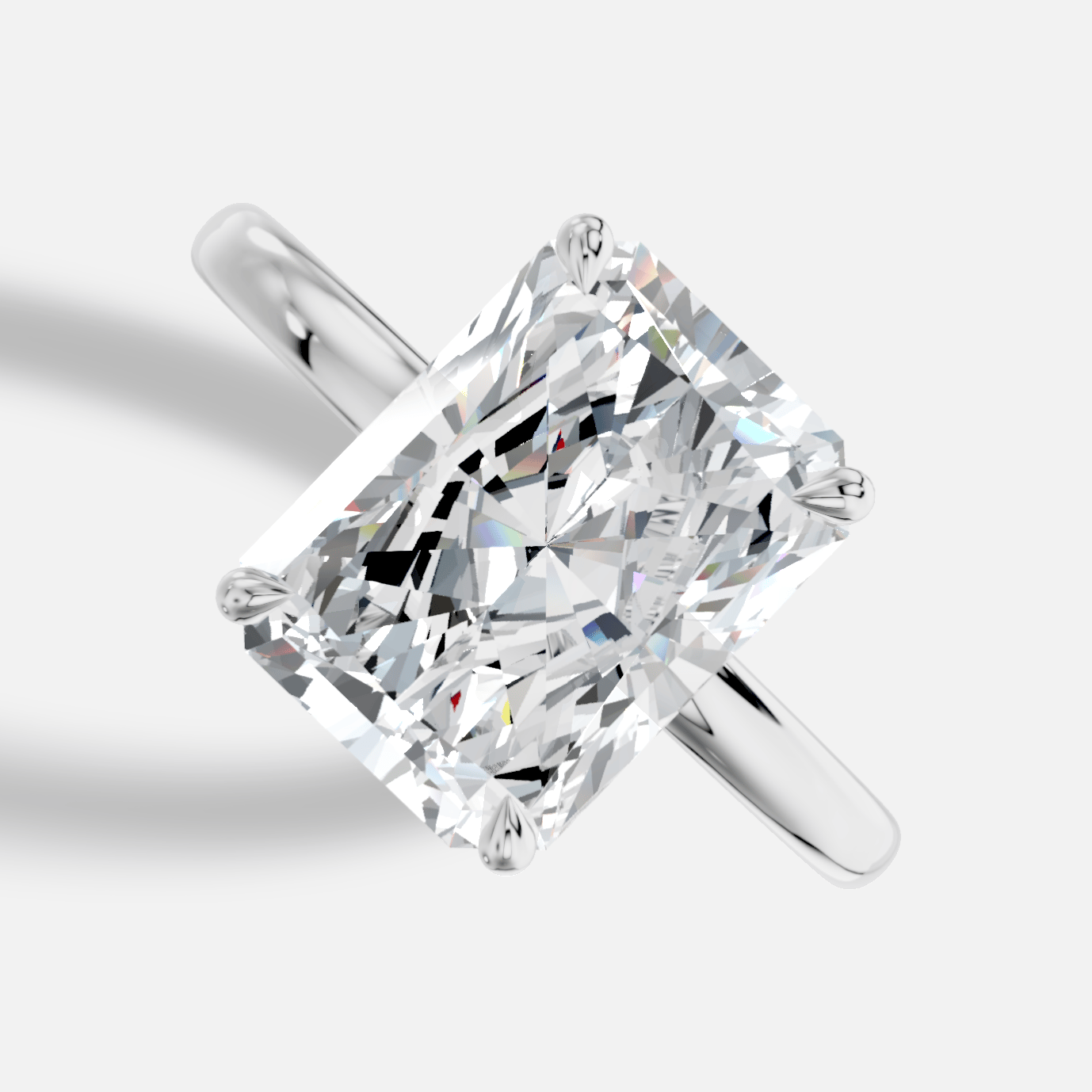 Elysium Radiant Kesim Laboratuvar Pırlanta Yüzük | X Diamond