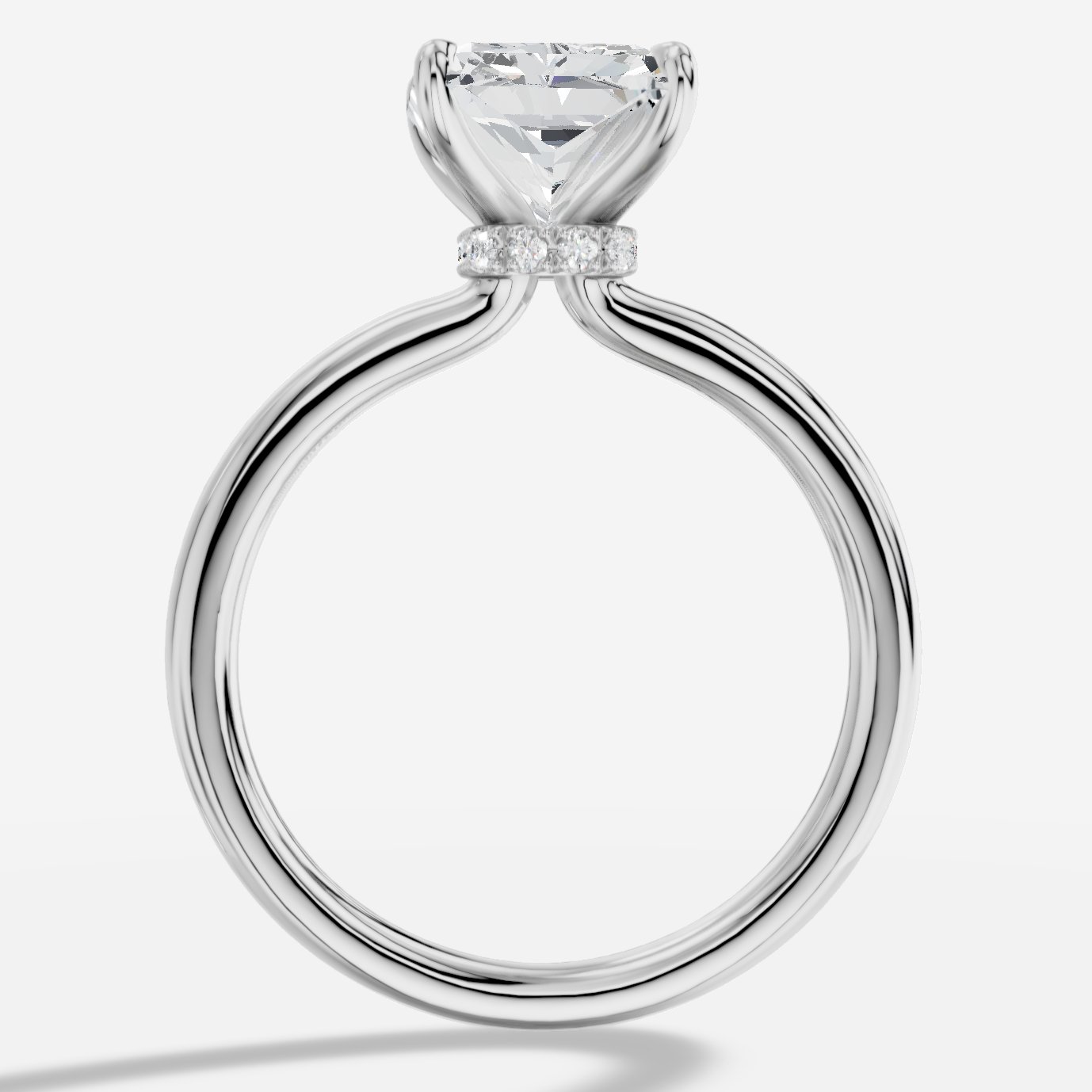 Elysium Radiant Kesim Laboratuvar Pırlanta Yüzük | X Diamond