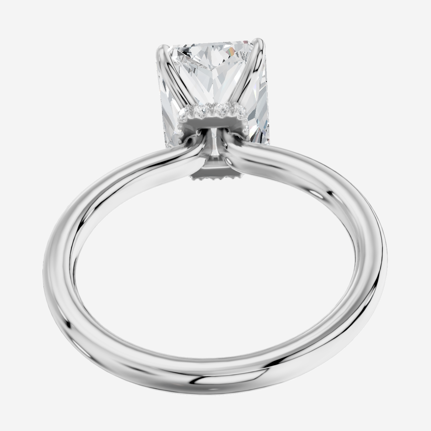Elysium Radiant Kesim Laboratuvar Pırlanta Yüzük | X Diamond