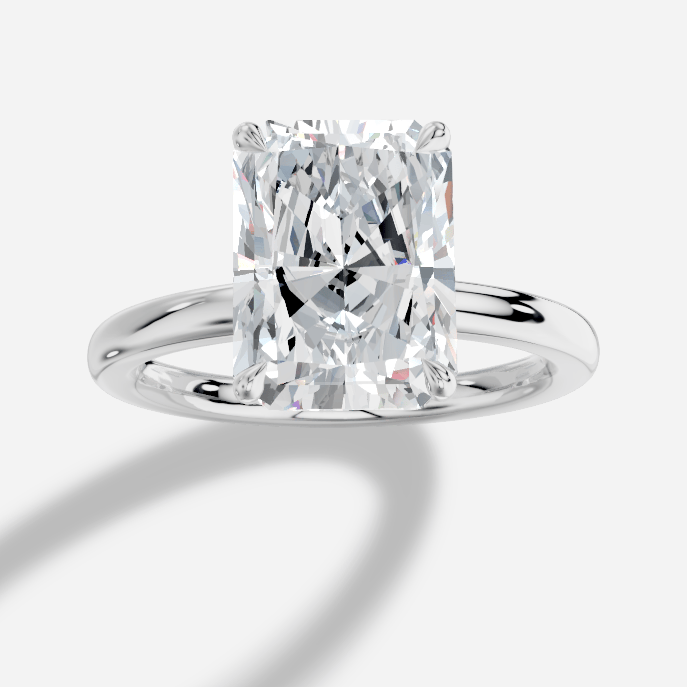Elysium Radiant Kesim Laboratuvar Pırlanta Yüzük | X Diamond