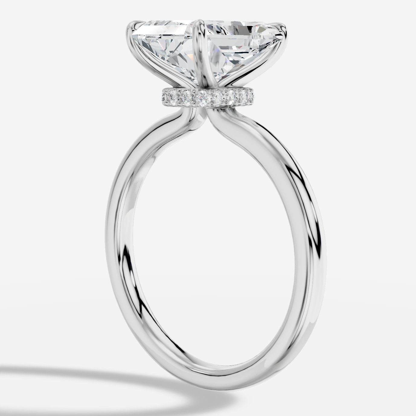 Elysium Radiant Kesim Laboratuvar Pırlanta Yüzük | X Diamond