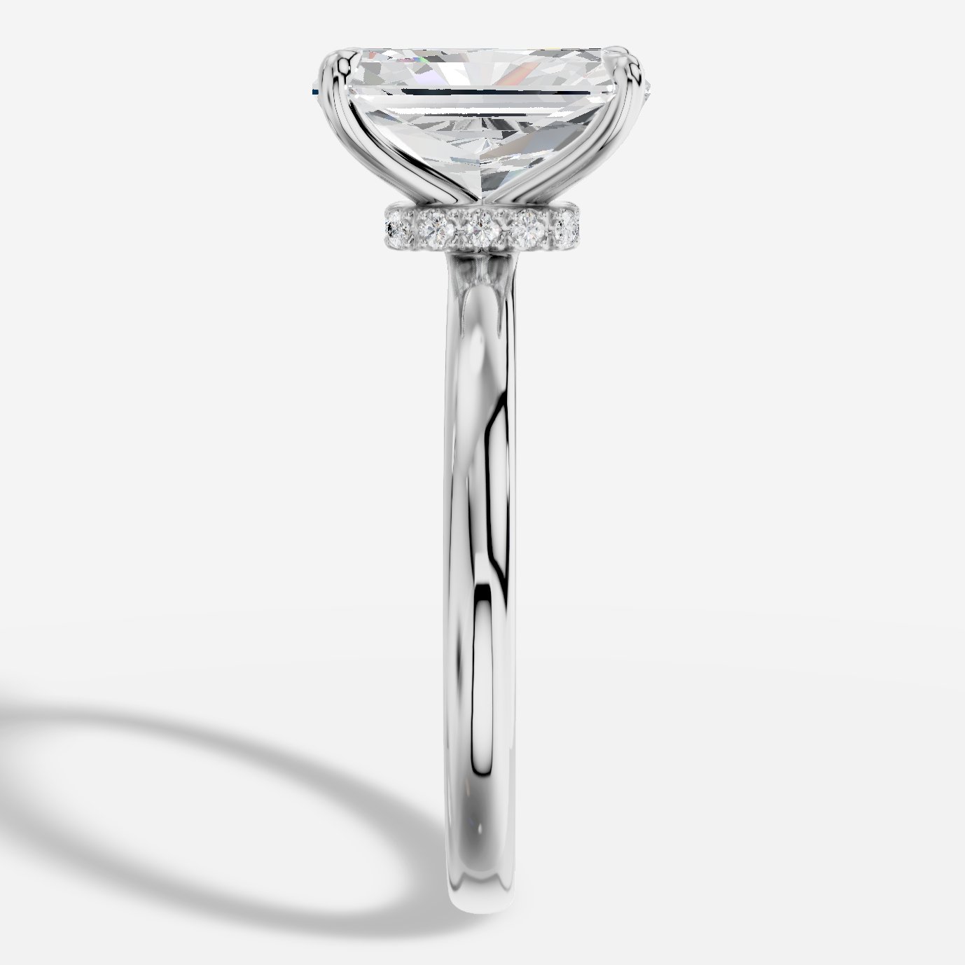Elysium Radiant Kesim Laboratuvar Pırlanta Yüzük | X Diamond