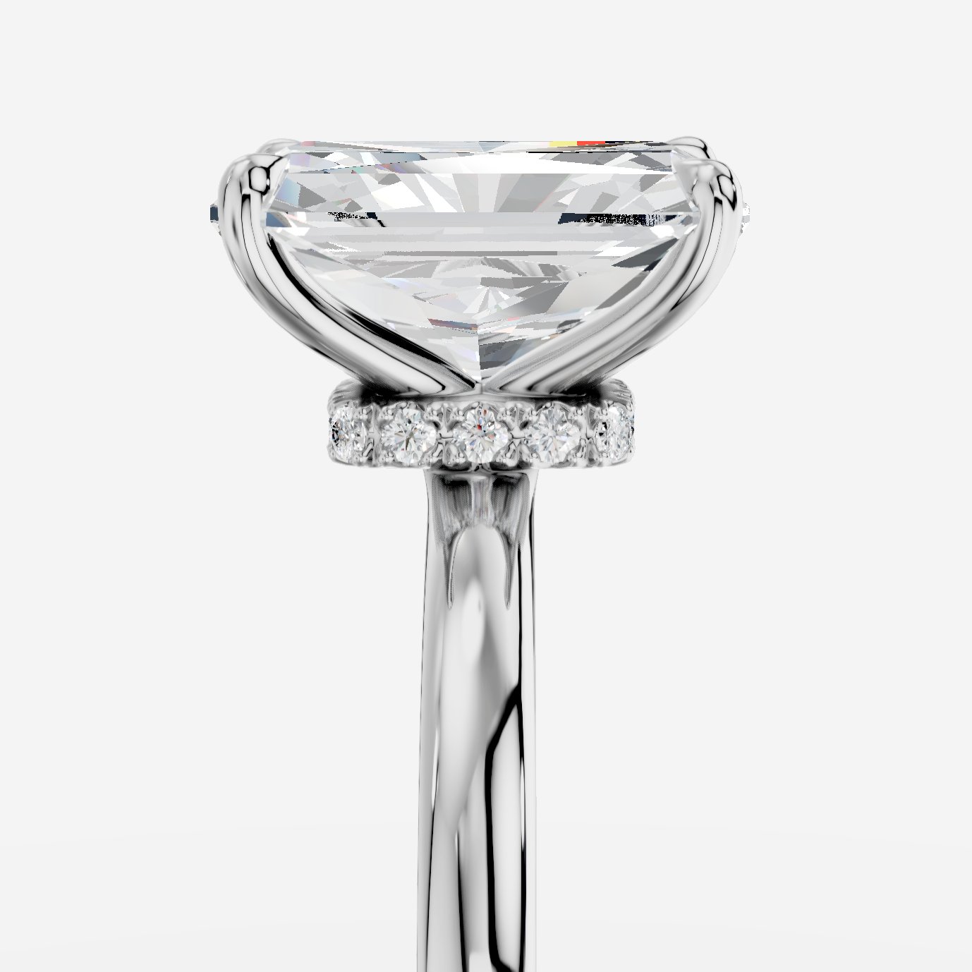 Elysium Radiant Kesim Laboratuvar Pırlanta Yüzük | X Diamond