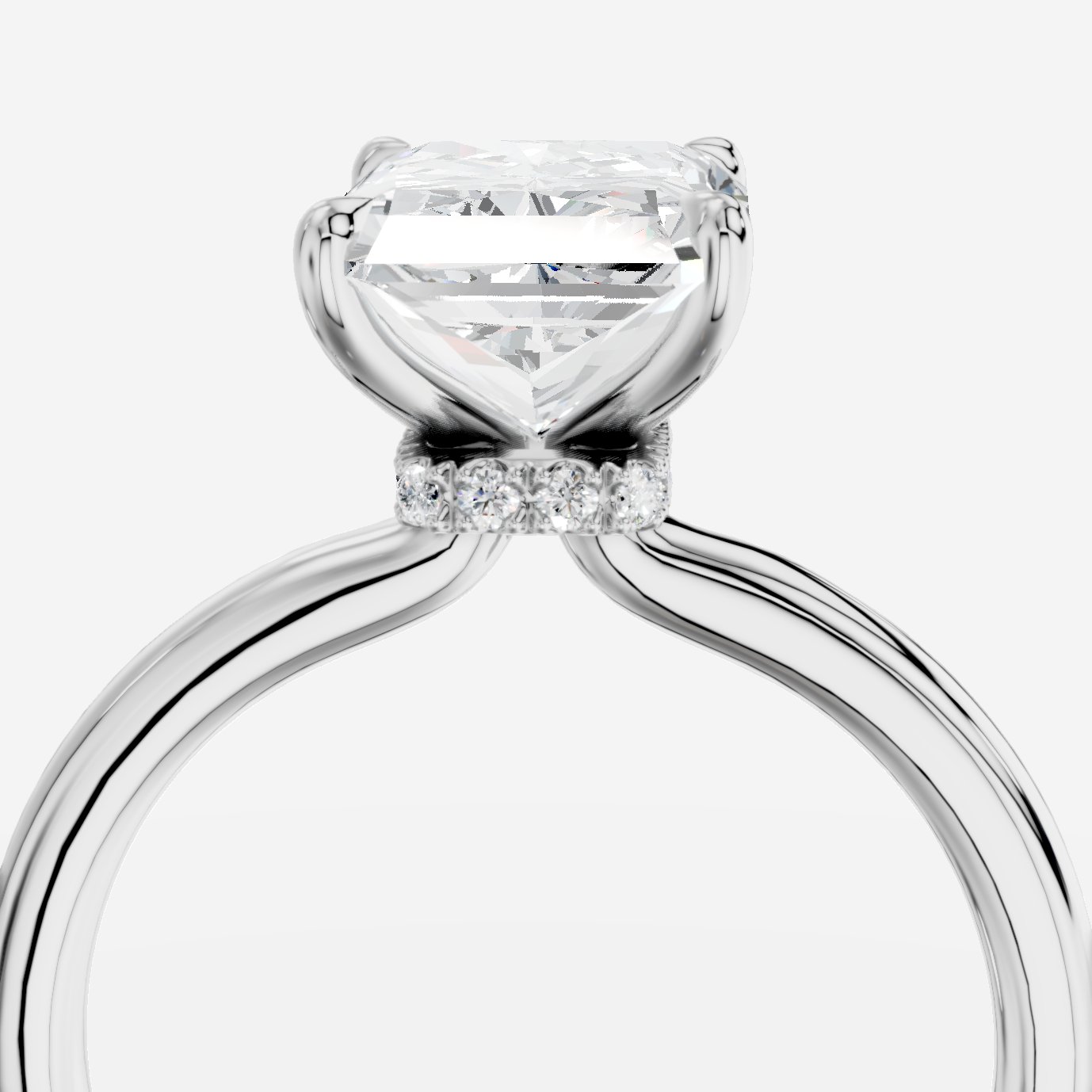 Elysium Radiant Kesim Laboratuvar Pırlanta Yüzük | X Diamond