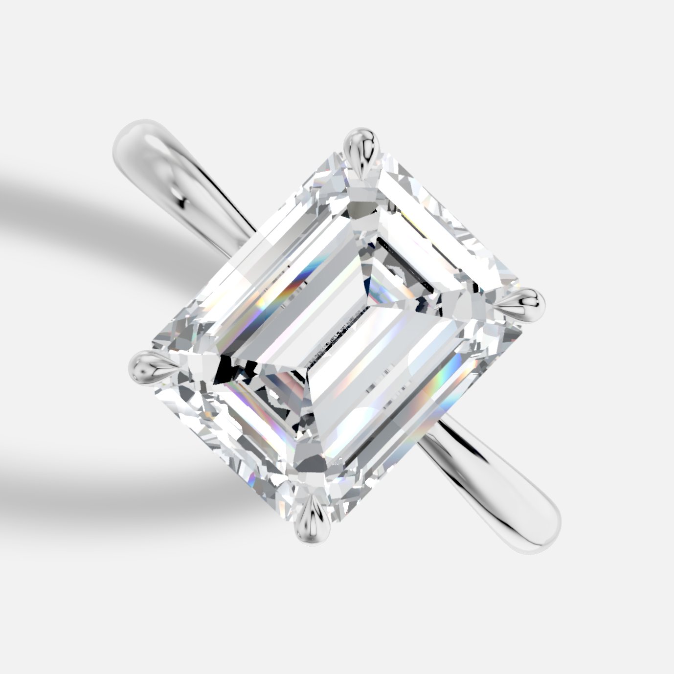 Cybele Emerald Yuvarlak Kesim Laboratuvar Pırlanta Yüzük | X Diamond