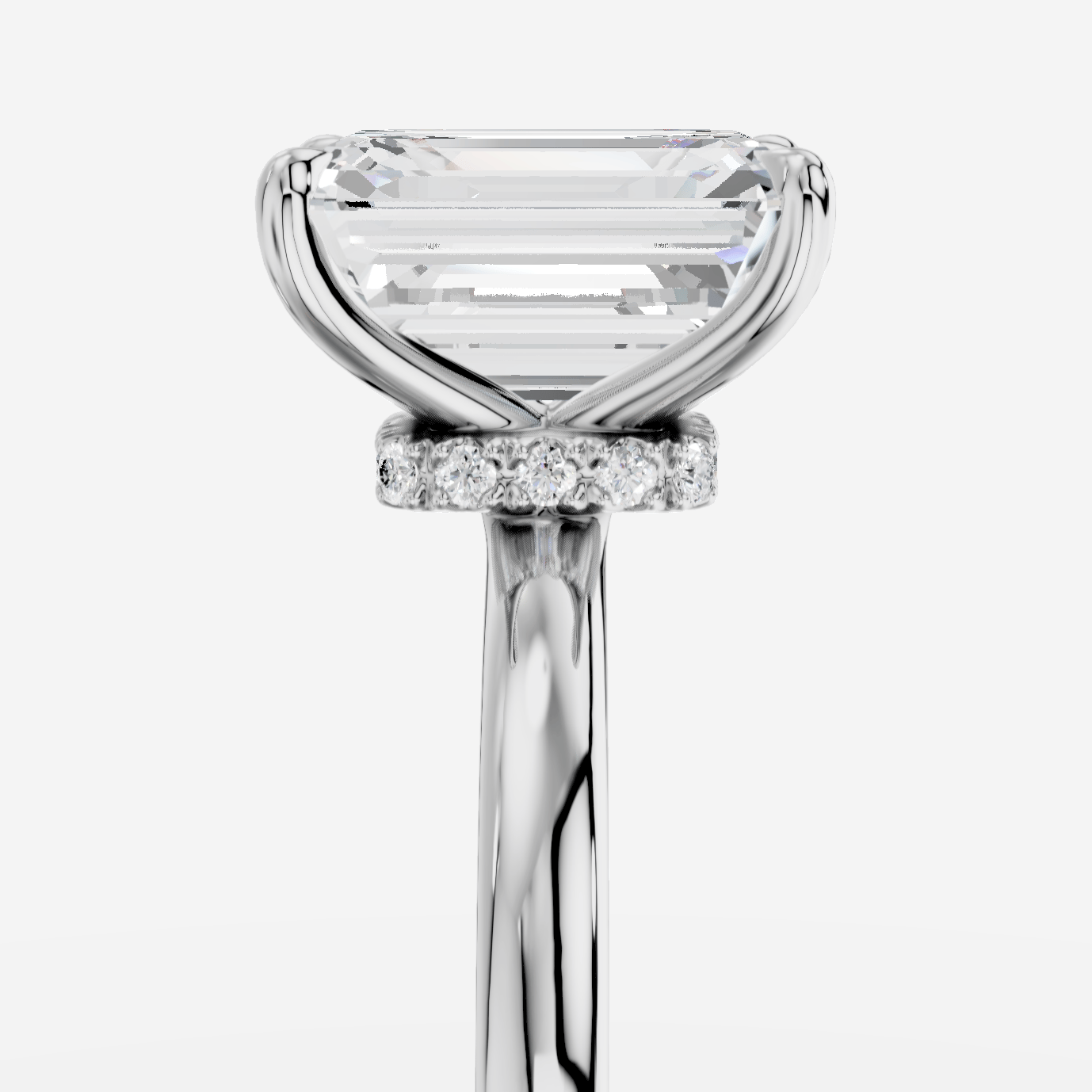 Elysium Emerald Kesim Laboratuvar Pırlanta Yüzük | X Diamond