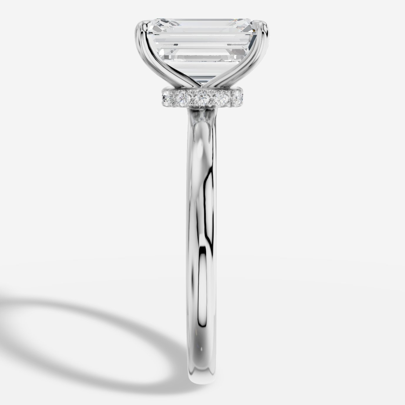 Elysium Emerald Kesim Laboratuvar Pırlanta Yüzük | X Diamond
