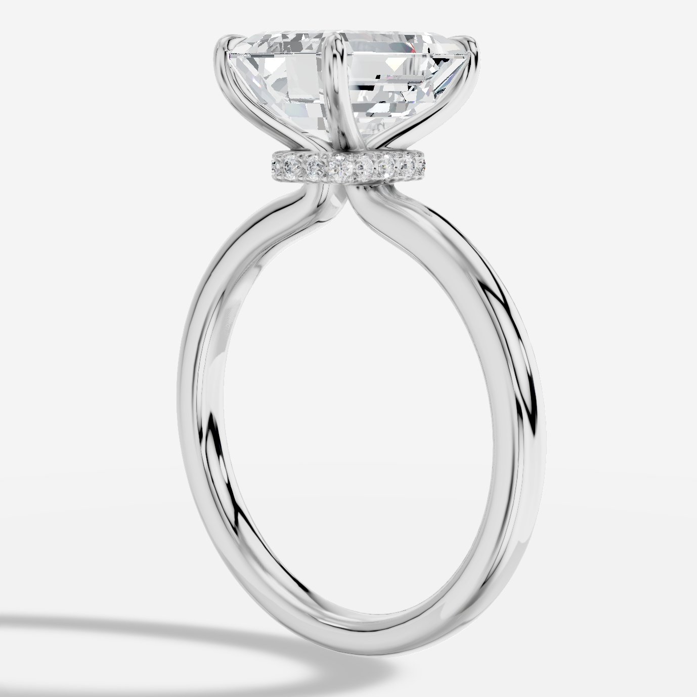 Elysium Emerald Kesim Laboratuvar Pırlanta Yüzük | X Diamond