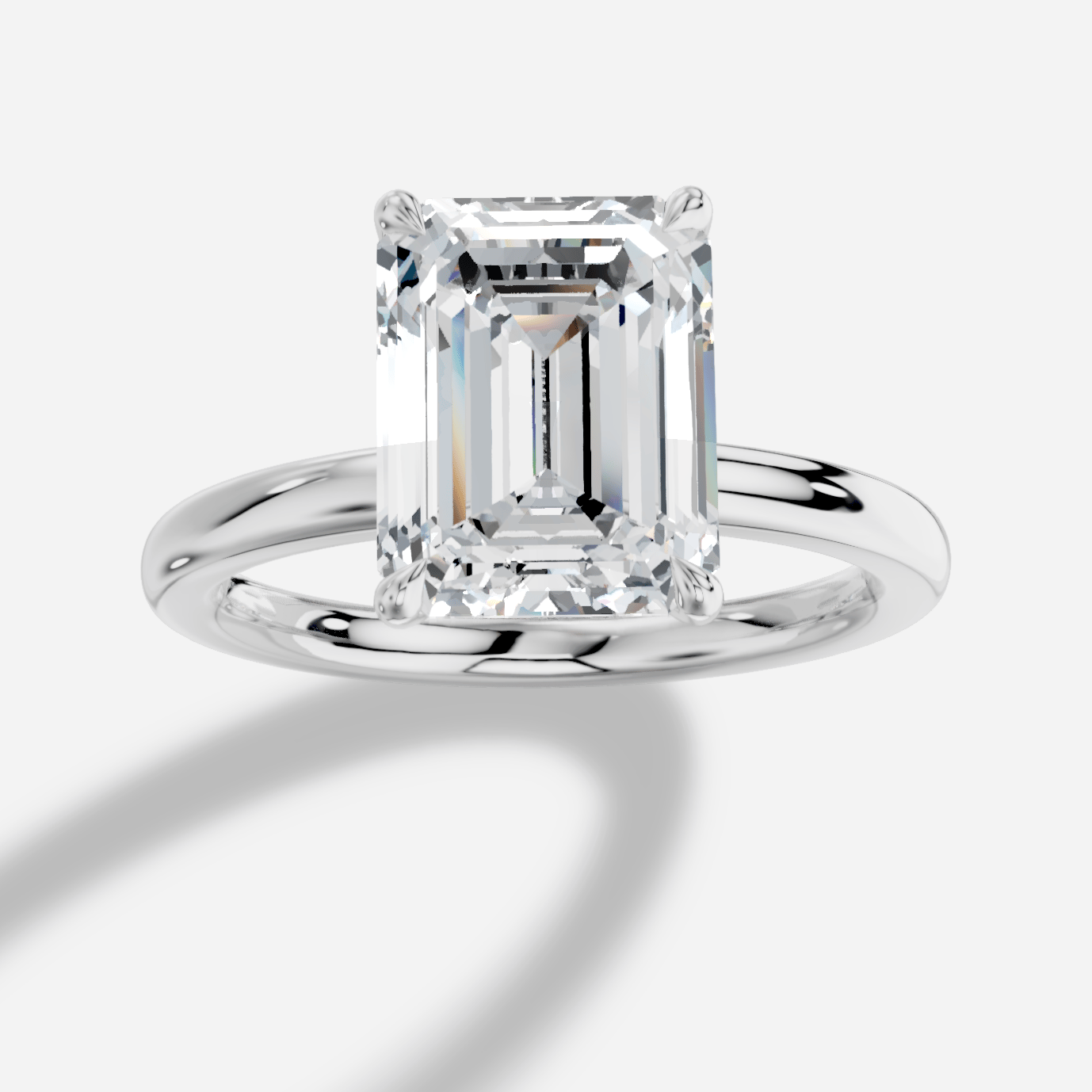 Elysium Emerald Kesim Laboratuvar Pırlanta Yüzük | X Diamond